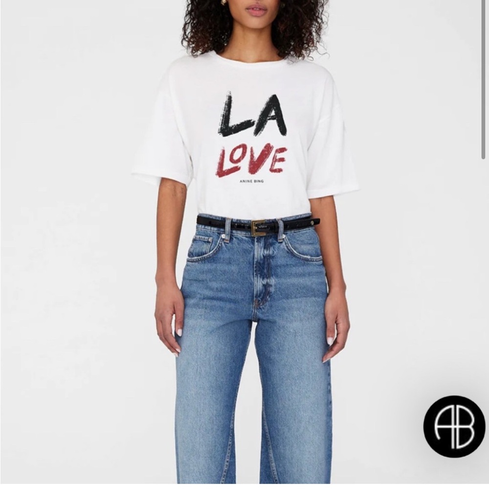 Anine Bing Cohen Tee “LA Love” T-Shirt in White (NWT)